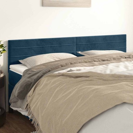 Têtes de lit Bleu foncé 160 x 5 x 78/88 cm Velours 614349614349