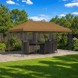 Housse de canopée de gazebo 6 x 3 m Taupe Polyester 190 614353614353