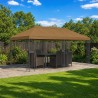 Housse de canopée de gazebo 6 x 3 m Taupe Polyester 190 614353614353