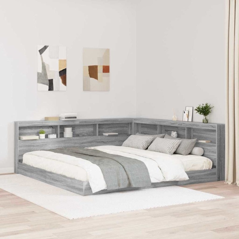 Tête de lit de rangement Gris Sonoma 180 cm Bois d'ingénierie 614359614359