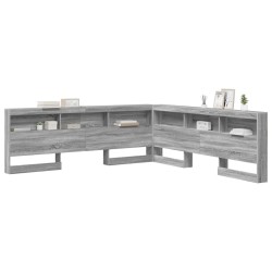 Tête de lit de rangement Gris Sonoma 180 cm Bois d'ingénierie 614359614359