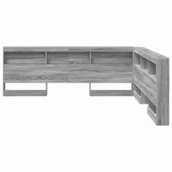 Tête de lit de rangement Gris Sonoma 180 cm Bois d'ingénierie 614359614359