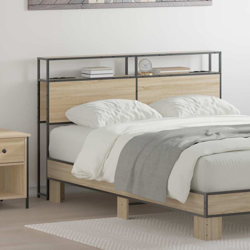 Tête de lit de rangement Chêne sonoma Bois d'ingénierie 614360614360