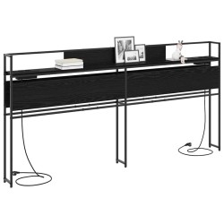 Tête de lit de rangement Chêne noir Bois d'ingénierie 614363614363