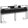 Tête de lit de rangement Chêne noir Bois d'ingénierie 614363614363