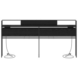 Tête de lit de rangement Chêne noir Bois d'ingénierie 614363614363