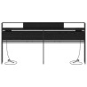 Tête de lit de rangement Chêne noir Bois d'ingénierie 614363614363