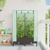 Jardinière de jardin avec couverture de serre et roues 2 pc PP 614375614375