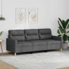 Canapé à 3 places Gris foncé 180 cm Tissu 614378614378
