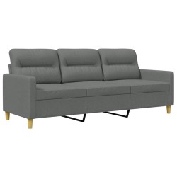 Canapé à 3 places Gris foncé 180 cm Tissu 614378614378