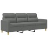 Canapé à 3 places Gris foncé 180 cm Tissu 614378614378