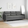 Canapé à 3 places Gris foncé 180 cm Tissu 614378614378