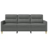 Canapé à 3 places Gris foncé 180 cm Tissu 614378614378
