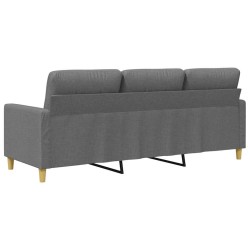 Canapé à 3 places Gris foncé 180 cm Tissu 614378614378
