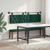 Tête de lit suspendue Avec lumière LED Vert foncé Velours 614379614379