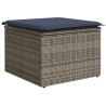 Ensemble de canapé de jardin 8 pcs avec coussins gris résine tressée 614384614384