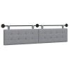 Tête de lit suspendue Gris clair tissu 614386614386