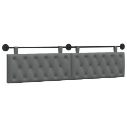 Tête de lit suspendue Gris foncé Tissu 614387614387