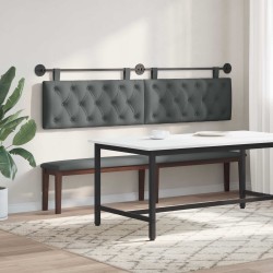 Tête de lit suspendue Gris foncé Tissu 614387614387