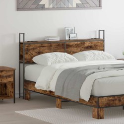 Headboard de Rangement avec Station de Charge Chêne fumé 614389614389