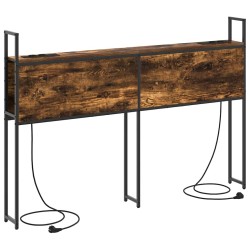 Headboard de Rangement avec Station de Charge Chêne fumé 614389614389