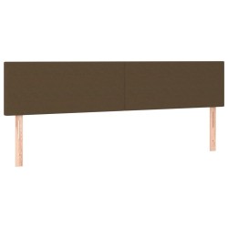 Têtes de lit Marron foncé 200 x 5 x 78/88 cm Tissu 614394614394