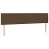 Têtes de lit Marron foncé 200 x 5 x 78/88 cm Tissu 614394614394