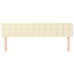 Têtes de lit Crème 200x5x78/88 cm Similicuir 614396614396