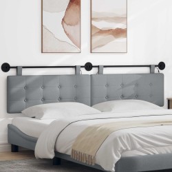 Tête de lit suspendue Avec lumière LED Gris clair Tissu 614404614404