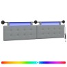 Tête de lit suspendue Avec lumière LED Gris clair Tissu 614404614404