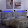 Tête de lit suspendue Avec lumière LED Gris clair Tissu 614404614404