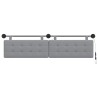 Tête de lit suspendue Avec lumière LED Gris clair Tissu 614404614404