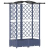 Lit Élevé avec Treillis et Toit Gris 124 x 40 x 123 cm PP 614406614406