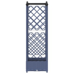 Lit Élevé avec Treillis et Toit Gris 124 x 40 x 123 cm PP 614406614406