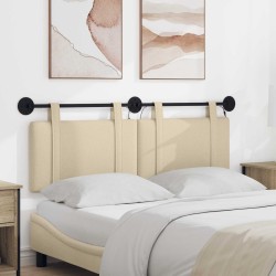 Tête de lit suspendue Avec lumière LED Crème Tissu 614407614407