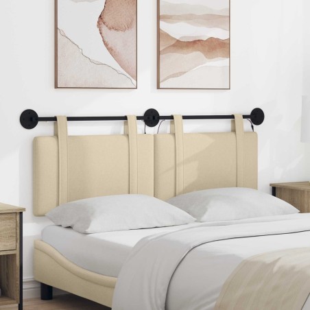 Tête de lit suspendue Avec lumière LED Crème Tissu 614407614407