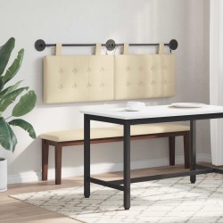 Tête de lit suspendue Avec lumière LED Crème Tissu 614408614408