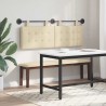 Tête de lit suspendue Avec lumière LED Crème Tissu 614408614408
