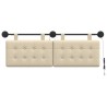 Tête de lit suspendue Avec lumière LED Crème Tissu 614408614408