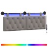 Tête de lit suspendue Avec lumière LED Taupe Tissu 614409614409