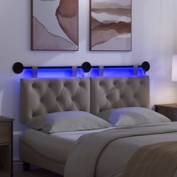 Tête de lit suspendue Avec lumière LED Taupe Tissu 614409614409