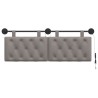 Tête de lit suspendue Avec lumière LED Taupe Tissu 614409614409