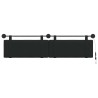 Tête de lit suspendue Avec lumière LED Noir Tissu 614410614410