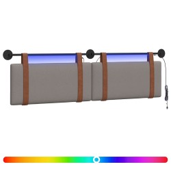 Tête de lit suspendue Avec lumière LED Taupe PU antique 614412614412