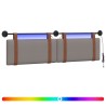 Tête de lit suspendue Avec lumière LED Taupe PU antique 614413614413