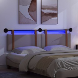 Tête de lit suspendue Avec lumière LED Taupe PU antique 614413614413