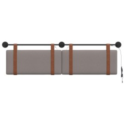 Tête de lit suspendue Avec lumière LED Taupe PU antique 614413614413