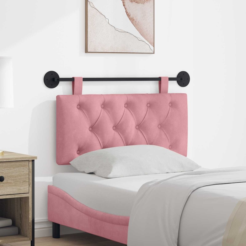 Tête de lit suspendue Avec lumière LED Rose Velours 614414614414