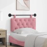 Tête de lit suspendue Avec lumière LED Rose Velours 614414614414