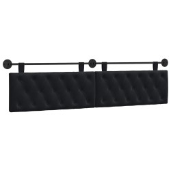 Tête de lit suspendue Avec lumière LED Noir Velours 614415614415